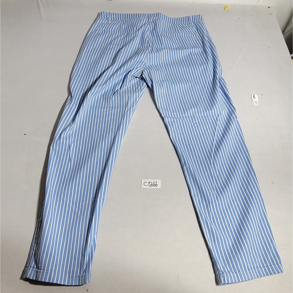 J.Crew Boyfriend Chino Slim Blue White Vertical Stripe Pants Size 30 - Picture 5 of 5